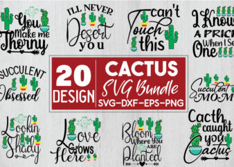 Cactus SVG Bundle t shirt vector file