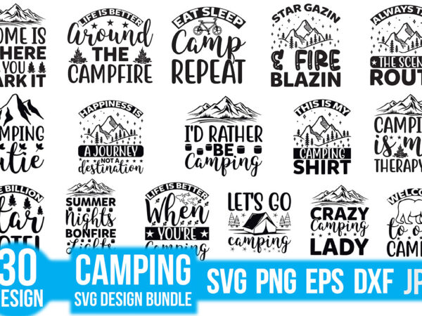 Camping svg design bundle