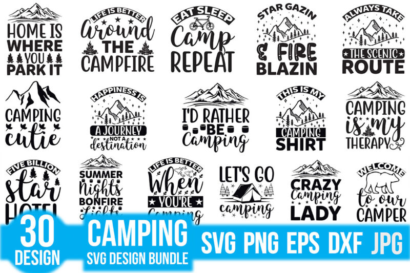 Camping SVG design Bundle