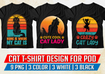 Cat Lover T-Shirt Design PNG EPS