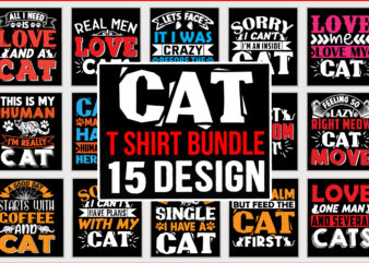Cat T shirt Design Bundle