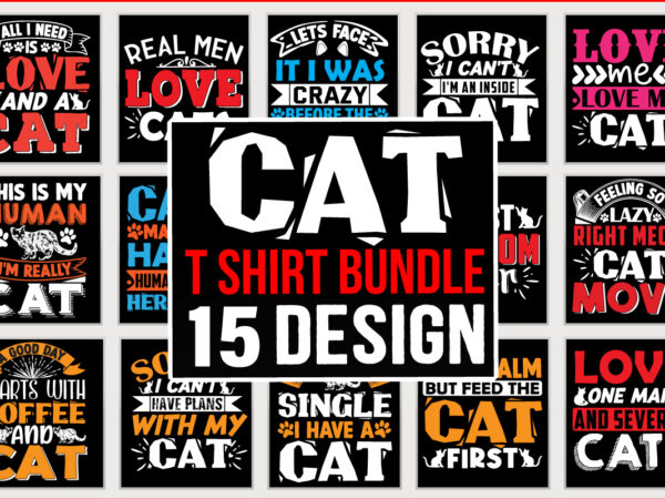 Cat t shirt design bundle