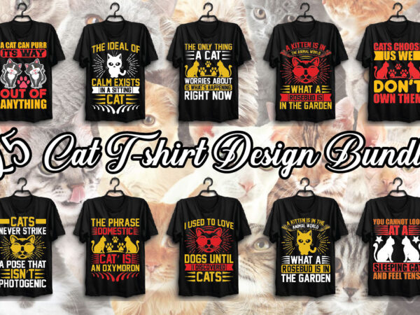 Cat t-shirt design bundle