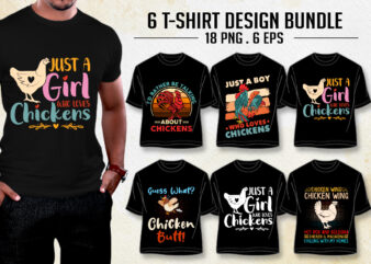 Chicken Lover T-Shirt Design Bundle