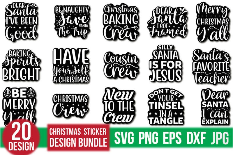 Christmas Sticker Design Bundle