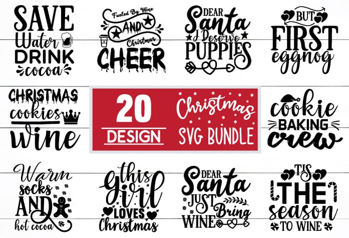 Christmas svg bundle t shirt vector file