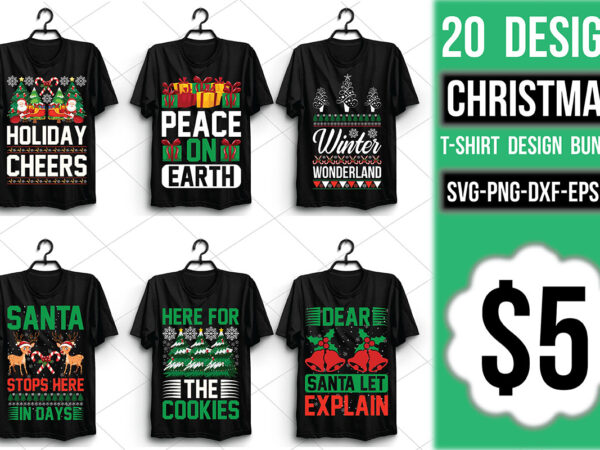 Christmas t-shirt design bundle