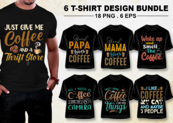 Coffee Lover T-Shirt Design Bundle