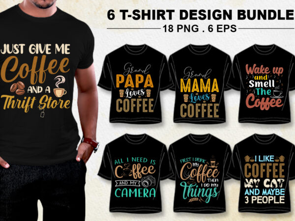 Coffee lover t-shirt design bundle