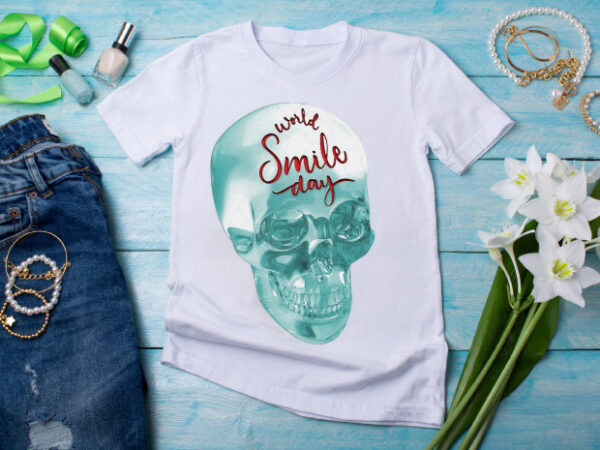 Crtytal skull 2 t-shirt design illustration png