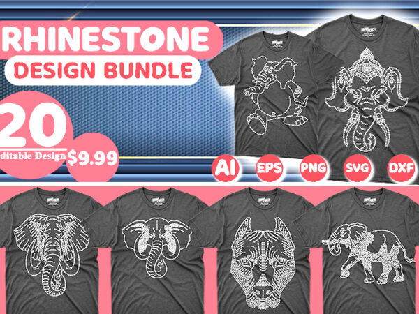Best selling custom rhinestone design bundle for commercial use.