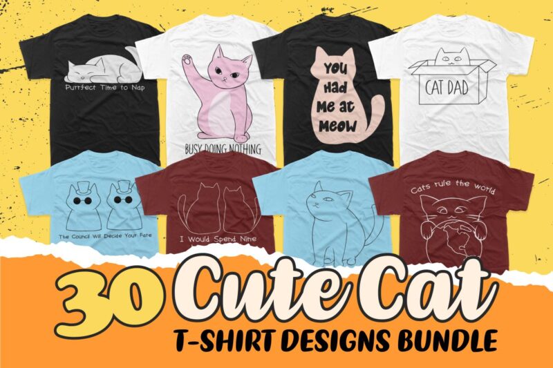 cute cat funny t-shirt design