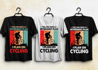 Cycling Retirement Plan T-Shirt Design