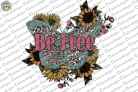Be free retro butterfly t-shirt design