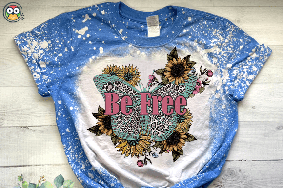 Be Free Retro Butterfly T-shirt Design
