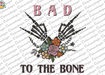 Bad to the bone t-shirt design