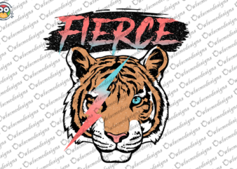 Fierce tiger t-shirt design