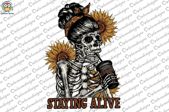Staying alive t-shirt design