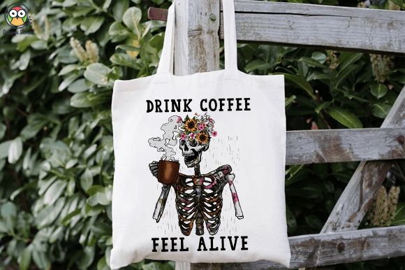 Drink coffee feel alive t-shirt design