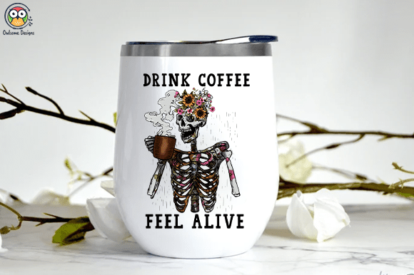Drink coffee feel alive t-shirt design