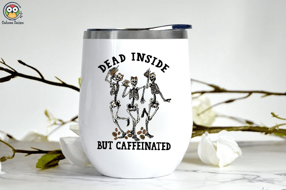 Dead inside but caffeinated t-shirt design