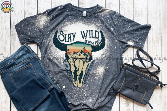 Stay Wild Roam Free Be the Buffalo Charge the Storm T-shirt design