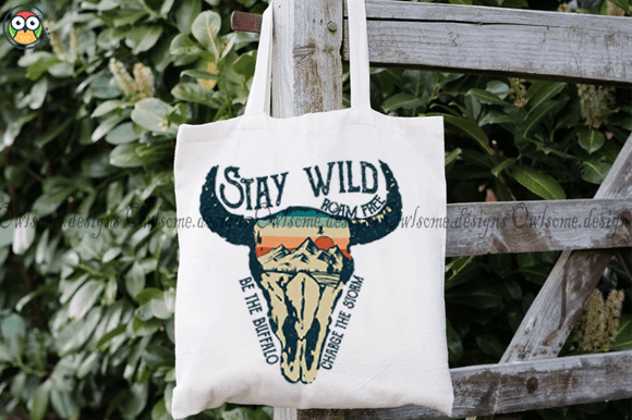 Stay Wild Roam Free Be the Buffalo Charge the Storm T-shirt design