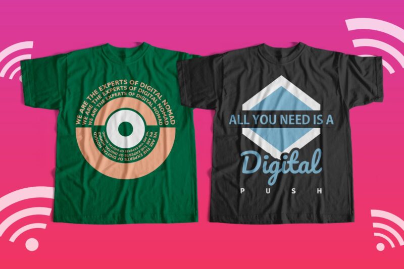 Digital nomad t-shirt designs bundle, Work hard anywhere, Van Life, Adventure, Traveler