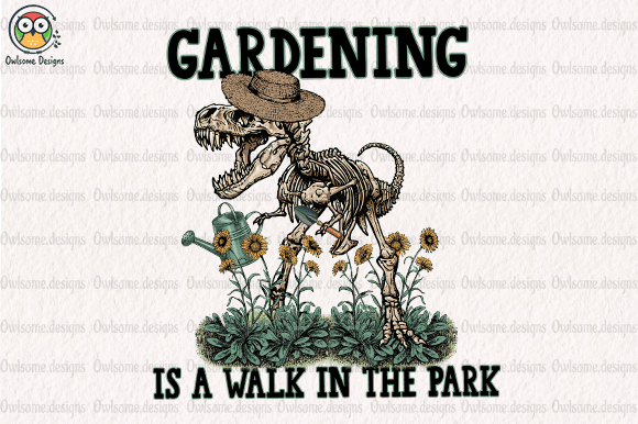 Gardening is walk in the park t-shirt design