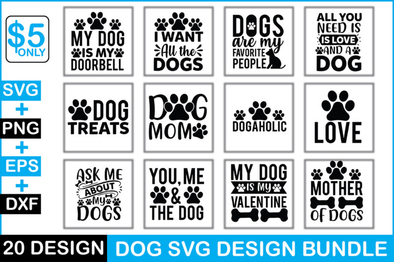 Dog Svg Design Bundle