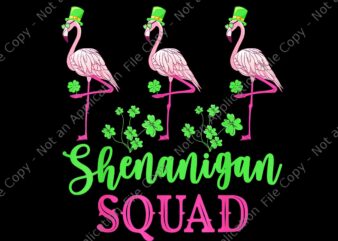 Shenanigan Squad Irish Flamingo Leprechaun St Patrick’s Day Png, Shenanigan Squad Flamingo Png, Flamingo Patrick Day Png, Patrick Day Png