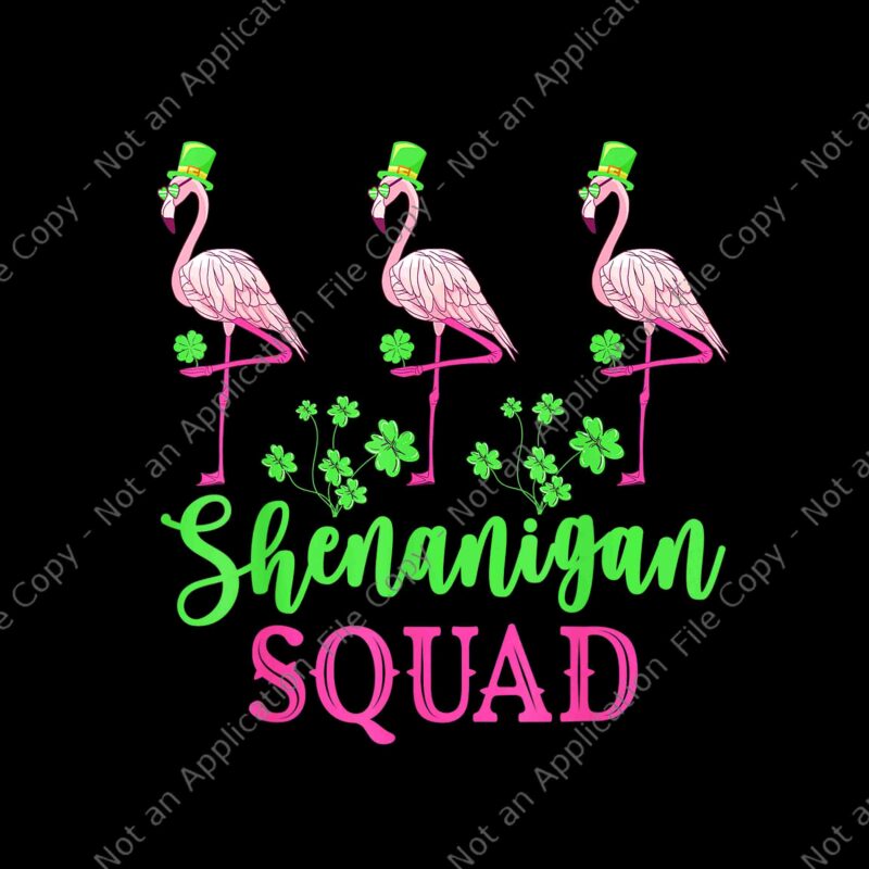 Shenanigan Squad Irish Flamingo Leprechaun St Patrick’s Day Png, Shenanigan Squad Flamingo Png, Flamingo Patrick Day Png, Patrick Day Png