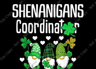 Shenanigans Coordinator St Patricks Day Gnomes Green Proud Png, Shenanigans Coordinator Gnomes Png, Gnomes Png, St. Patricks Day Png