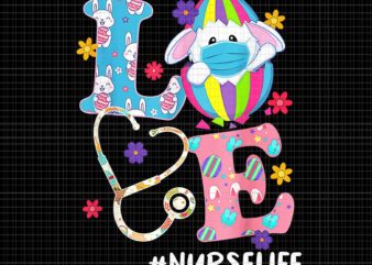 Nursing Stethoscope Scrub Life Png, Nurse Bunny Easter Day Png, Bunny Png, Easter Day Png, Nurse Png