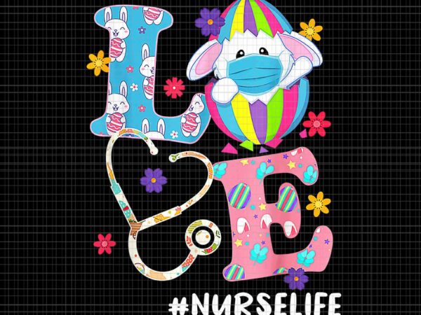 Nursing stethoscope scrub life png, nurse bunny easter day png, bunny png, easter day png, nurse png T shirt vector artwork