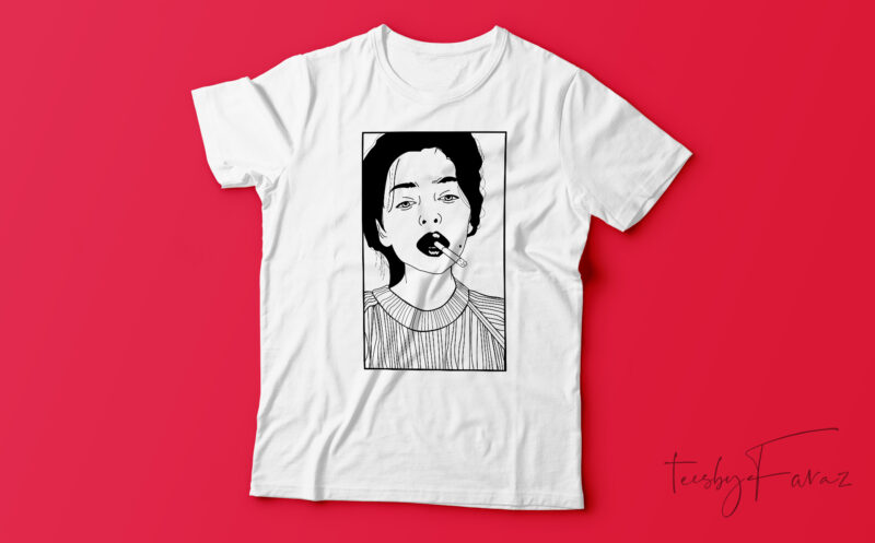 Pack of 25 women face Art t shirt designs ready to print