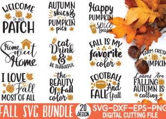 Fall SVG bundle t shirt graphic design