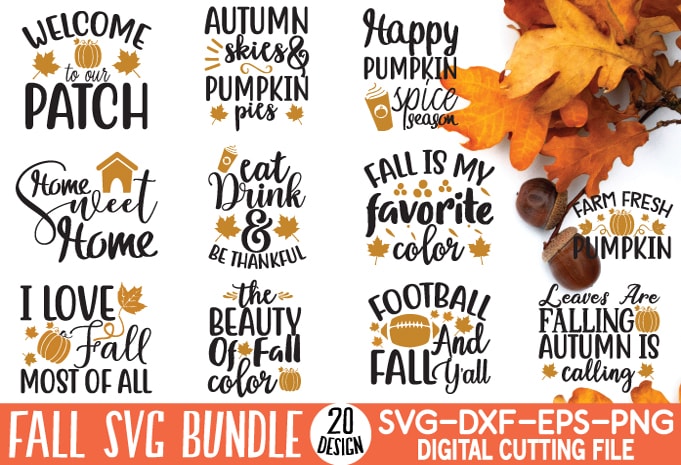 Fall SVG bundle t shirt graphic design