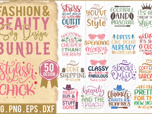 Fashion & beauty svg design bundle