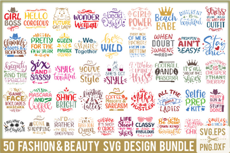 Fashion & Beauty SVG Design Bundle