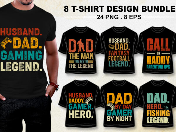Father’s day dad papa t-shirt design bundle