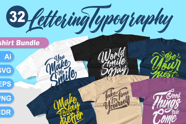 32 quotes typography t-shirt bundle – motivational quotes typography t shirt design bundle, saying and phrases lettering t shirt designs pack collection for commercial use.