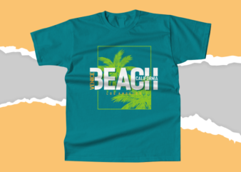 Los Angeles Beach T-shirt Design