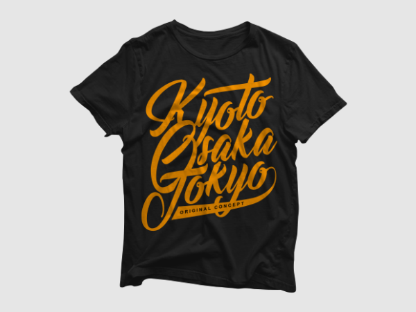 Kyoto, osaka, tokyo graphic t-shirt – only $5