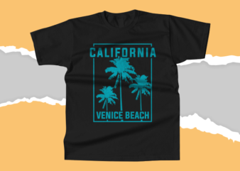California Venice Beach T-shirt Design