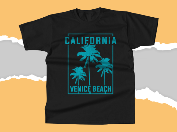 California venice beach t-shirt design