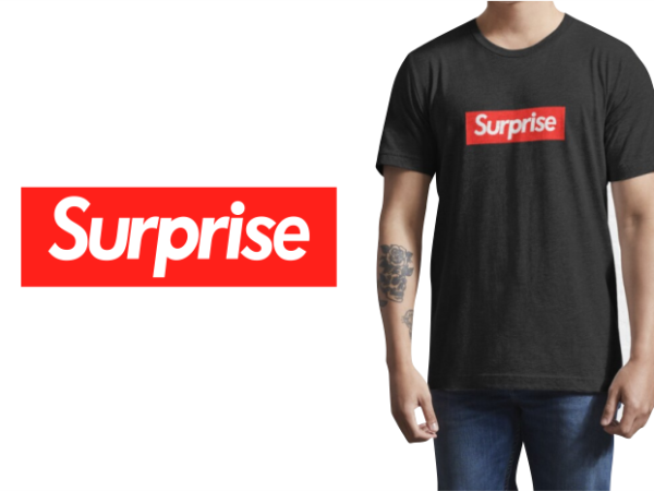 Surprise not supreme t shirt template vector