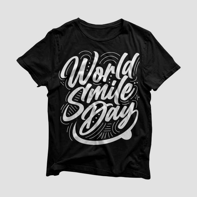 World smile day quotes typography, motivational quotes to encourage your success t shirt ready to print
