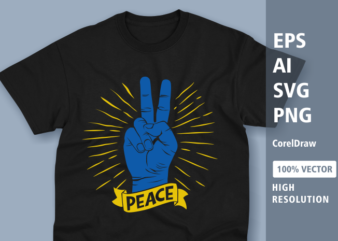 Classic peace fingers symbol with vintage style free vector – graphic t shirt, No war in ukraine support american ukrainian flag svg, support ukrainians flag svg, vintage ukraine ukrainian flag