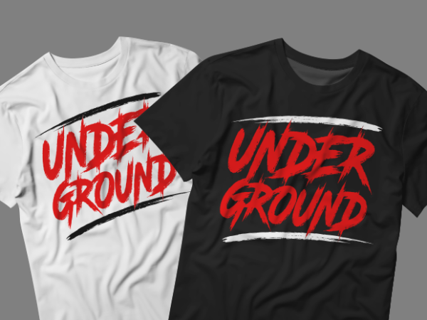 Underground typography graphic t-shirt
